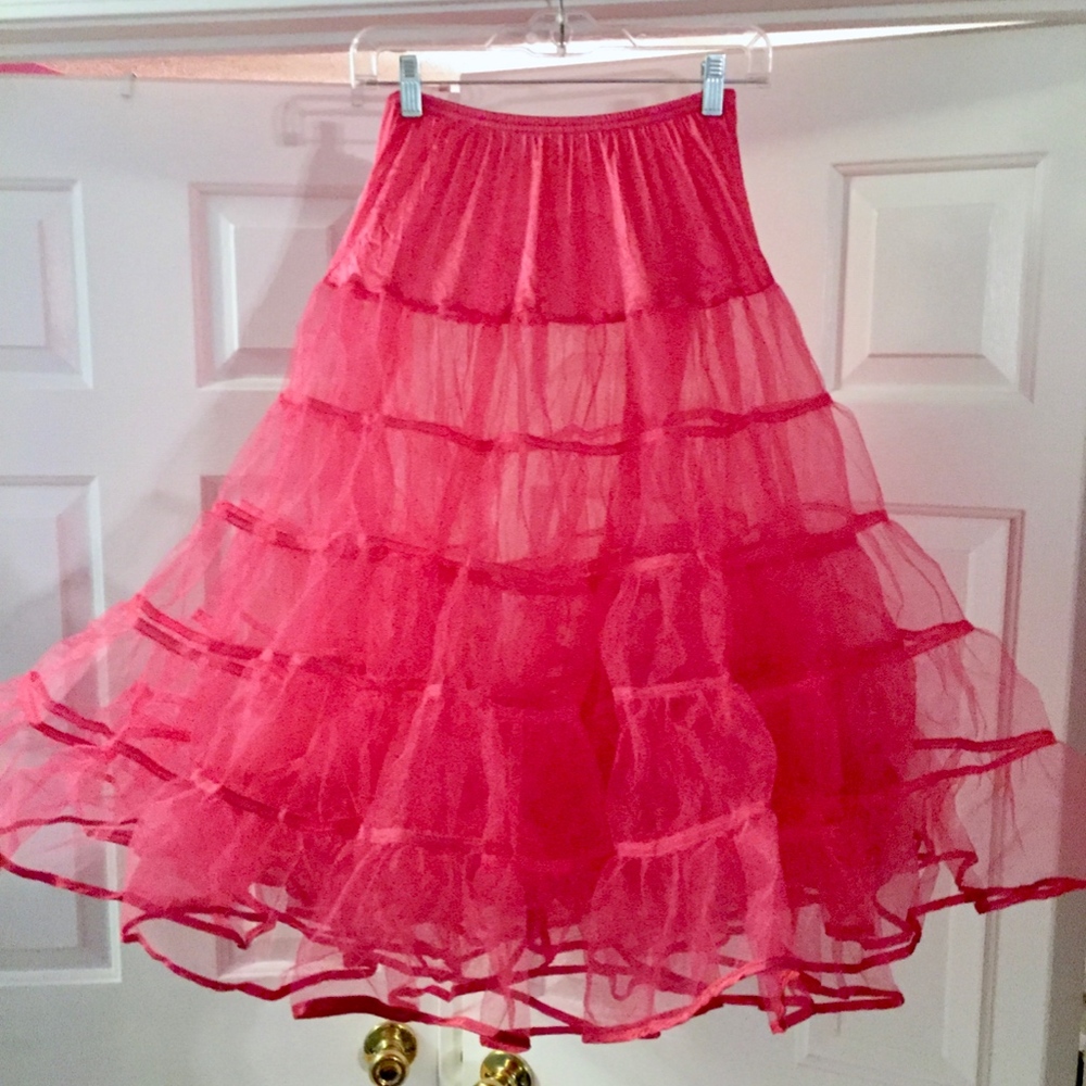 Tea-length Raspberry Petticoat size M *relisted*